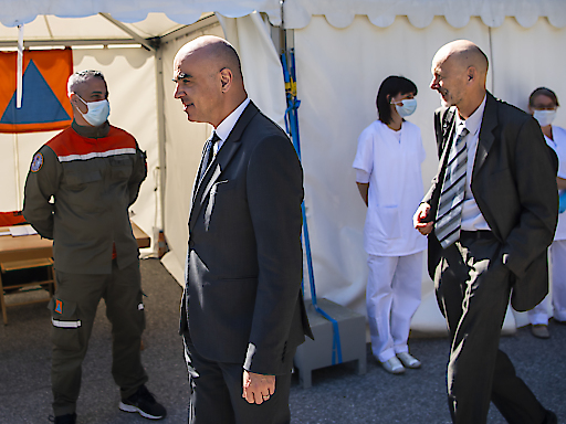Alain Berset était de passage à l'hôpital de Sion